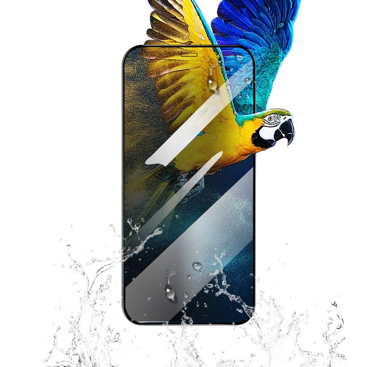 واقي شاشة زجاجي ثلاثي الأبعاد غير قابل للكسر من Green Lion لهاتف iPhone 11 Pro Max - أسود