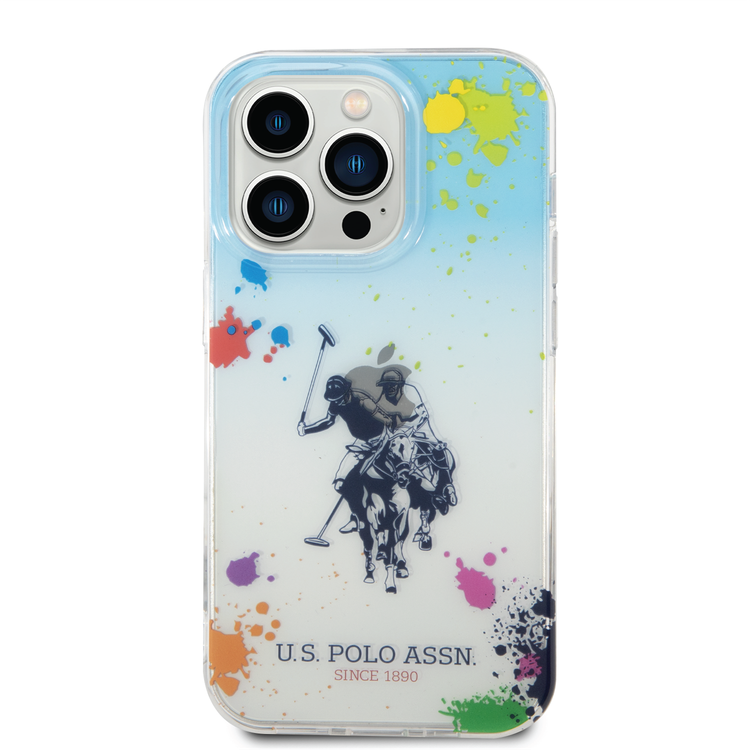 USPA PC/TPU Case Florida Design iPhone 14 Pro Compatibility - Blue/Orange