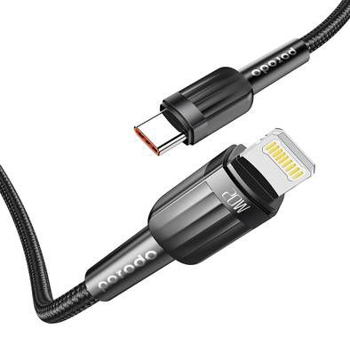 Porodo Braided 1M PD20W USB-C to Lightning Fast charging ...