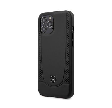 CG MOBILE Mercedes-Benz Leather Urban Hard Case Compatible for iPhone 12 Pro Max (6.7") Shock Resistant, Scratches Resistant, Easy Access to All Ports