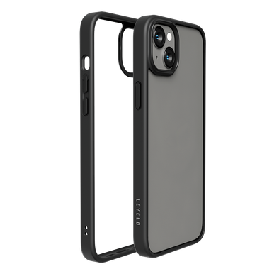 Levelo Solo Clear Back Case iPhone 14 Plus Compatibility - Black