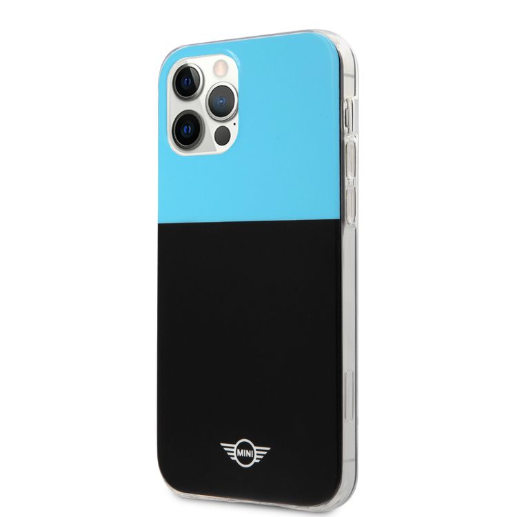 Mini Cooper PC/TPU Color Block Hard Case for iPhone 12 / 12 Pro (6.1") - Light Blue
