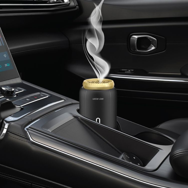 Green Lion Ember Bakhour Burner with Safe & Non-Toxic, Strong Fragrance,  90 sec Auto Off, Aesthetic Appearance, Wide Area Coverage, Safe & Non-Toxic - Black