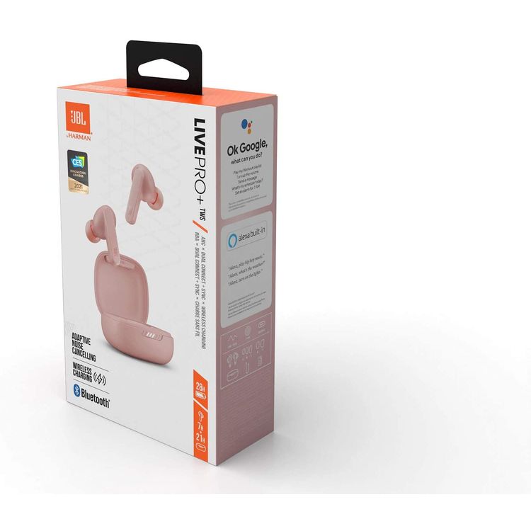 JBL Live Pro+ TWS Earbuds | Bluetooth Headphones | Pink