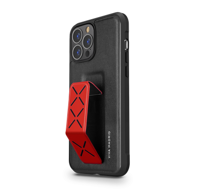 Viva Madrid Synthetic leather Morphix Case with Foldable Multi-functional Handle Grip Stand Compatible for iPhone 13 Pro
