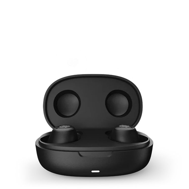 Urbanista Lisbon True Wireless Earbuds, Touch Controls, Compact Size, Siri and Google Voice Assistant, Up to 27 Hours Playtime, 2 Bluetooth Class, ≤10 m Bluetooth Range - Midnight Black