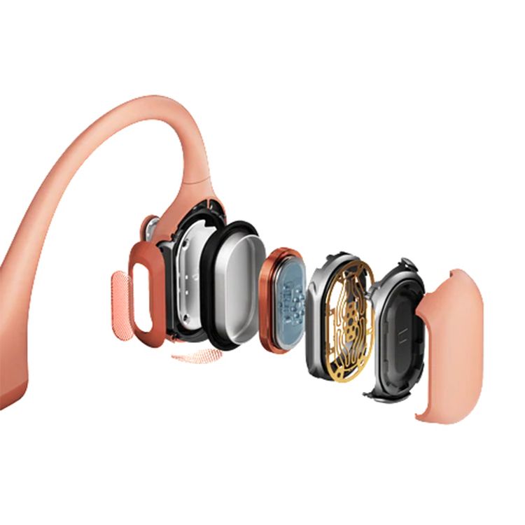 Shokz OpenRun Pro Sport Headphones with 10 Hours Battery Life, Magnetic Charging Cable, Dual Noise-Cancelling Microphones, Secure Fit - Pink