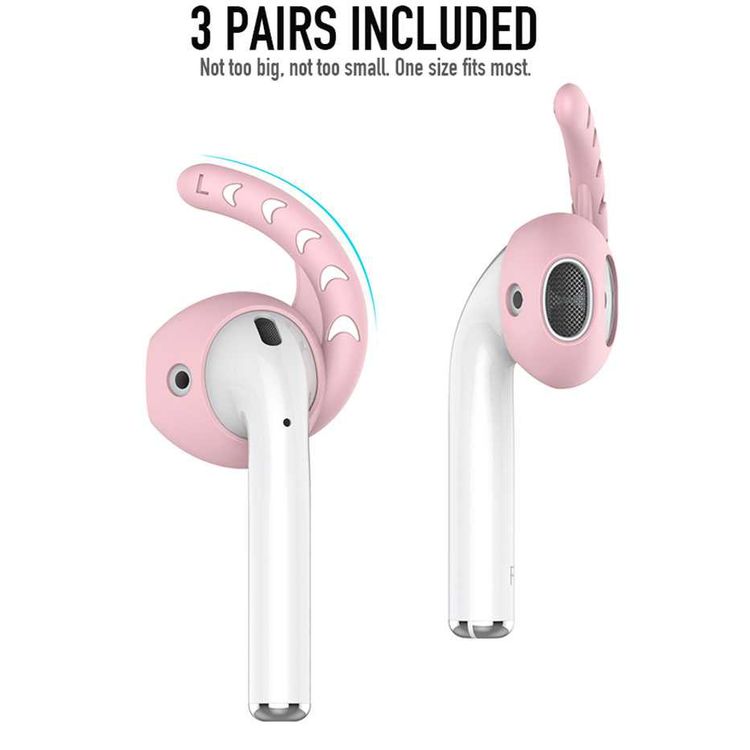 AhaStyle Premium Silicone Earhooks Cover Compatible for AirPods 1/2 ( 3 pairs ) Suitable for Running, Jogging, Cycling and Other Fitness Activities