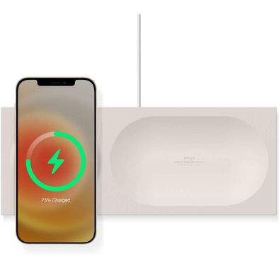 elago Charging Tray with MagSafe Charger Magnetic Wireless Charger Tray, with iPhone 12, Pro, Pro Max, Mini and other Wireless Chargers phones [Magsafe Not Included] Stone