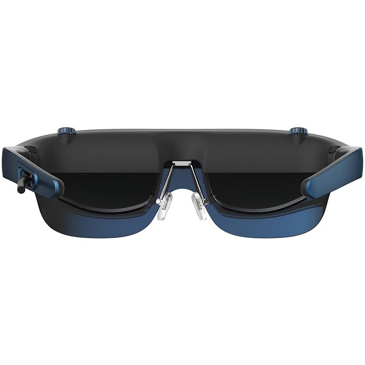 Powerology 2D/3D Ultra AR Movie Glasses with Si-OLED Display, 1920x1080p Resolution, 120" Virtual Display, 1800 nits Brightness, 41° Field of View, 90Hz Refresh Rate, 24 Bit-Color Depth, No Glare, Tailored Clarity - Black