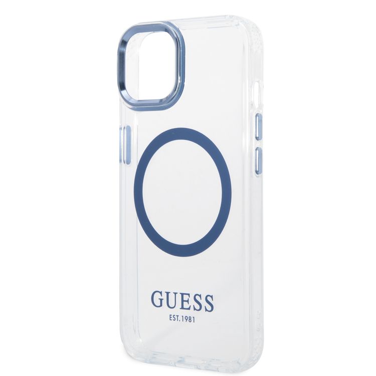 Guess Magsafe Compatibility Transparent Outline iPhone 14 Compatibility - Blue