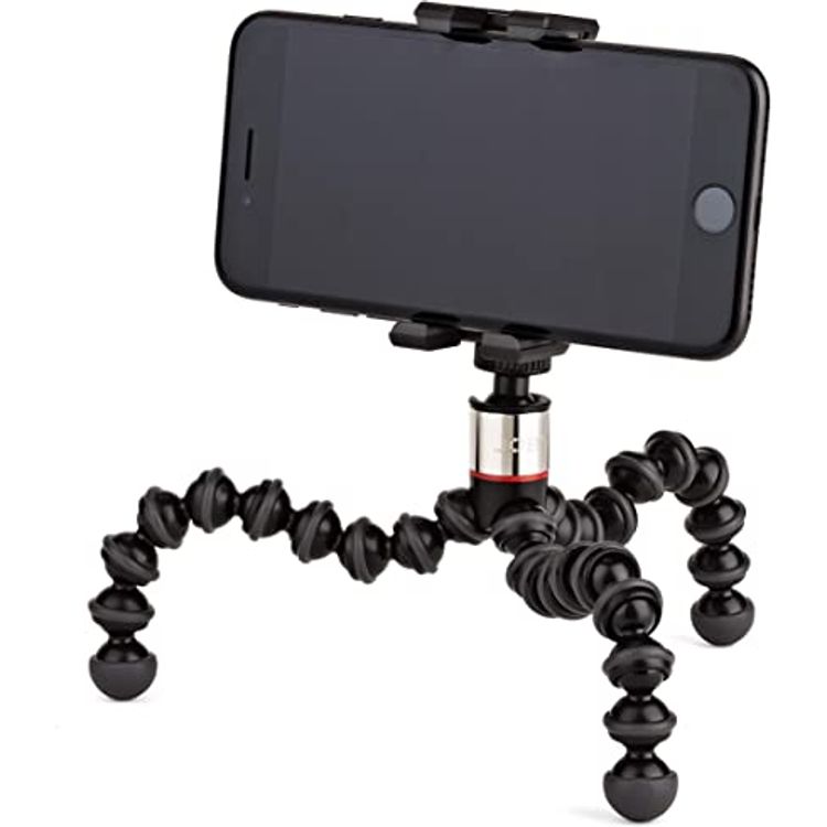 Joby GripTight ONE GorillaPod Stand: Flexible Tripod and Mount for Smartphones from iPhone SE to iPhone 8 Plus, Google Pixel, Samsung Galaxy S8 and More - Black