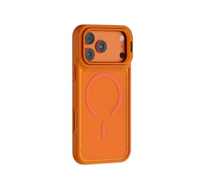 Solo Pro Camera Kickstand Case for iPhone 17 Pro Max with MagSafe Compatibility, TPU+PC  Material, Strong Magnets, Raised Camera Bezel, Shock-Resistant Bumper, Metal Camera Ring, Camera Ring Stand, Built-in Kickstand - Orange