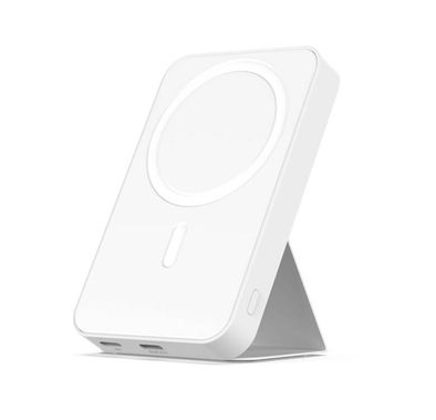 Devia Extreme Speed Series 5000mAh Power Bank with Lightening Output, 20W Power Delivery, MagSafe Compatibility, Silk-Screen Printing Technology, Lightweight & Portable Design - White