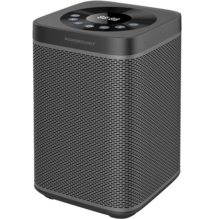 Powerology Portable Power Generator with Integrated HIFI Sound System, Dual USB-C, Dual USB-A & Dual DC Outputs, Micro SD, Microphone & AUX Inputs, 30W Power Delivery & 85W Speaker Power - Black