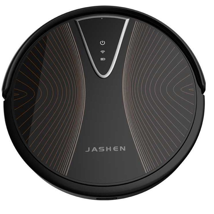 Jashen S10 Robot Vacuum Cleaner 2600mAh with Eight Cleaning Modes, Equipped with Remote Control, Ultra-Thin & 2000 Pa Super Powerful Suction Black