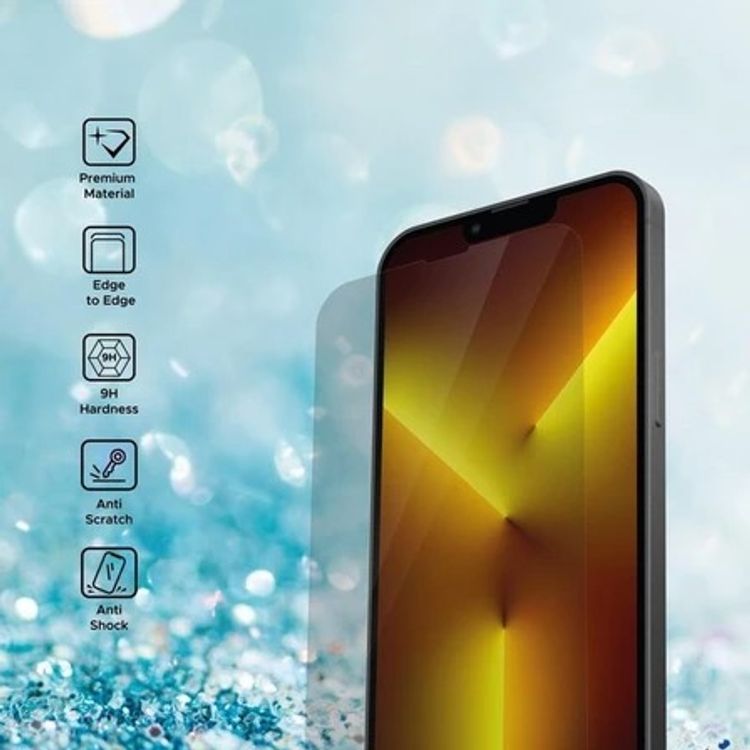 Liberty Guard Full Cover Rounded Edge Screen Protector For iPhone 13 Pro Max, Anti Shock & Anti Impact - Clear