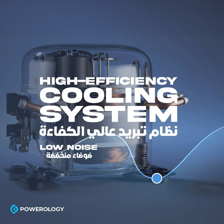 ثلاجة باورولوجي المحمولة مع حجرتين وعربة، سعة 60 لتر، 57 واط، سعة بطارية 20800 مللي أمبير - رمادي