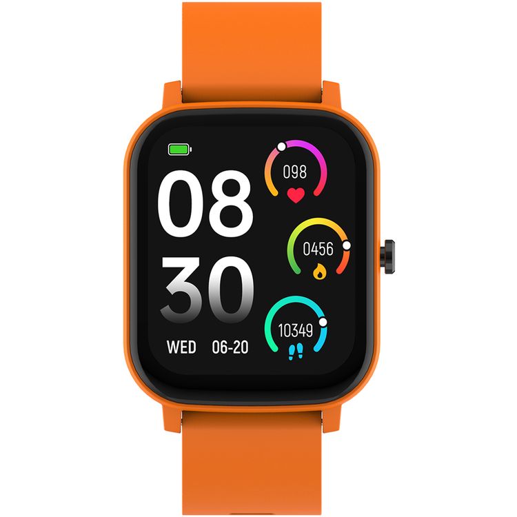 Porodo Endura Fit Smart Watch with 1.80" HD Display, +130 Sport Modes, Weather Forecast, Sleep Analysis, 2.5 Hours Charging Time, Up to 5 Days Working Time, Android 8.0 Above & iOS 12 Above Compatibility - Orange
