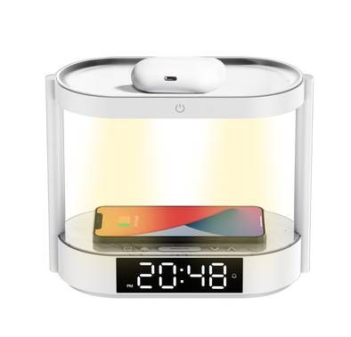 Porodo Bedside Light with Wireless Charger and Digital Cl...