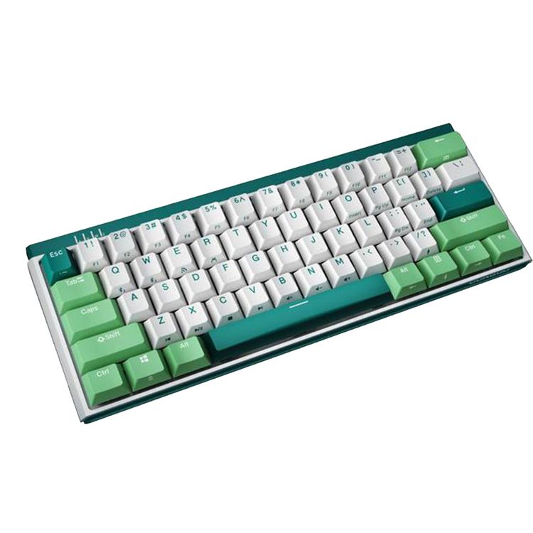 -61 مفتاحًا (تخطيط 60%)، لوحة مفاتيح ميكانيكية لاسلكية Durgod K330W Gateron Crystal Doubleshot PBT (أحمر، بني) - أبيض / أخضر نعناعي