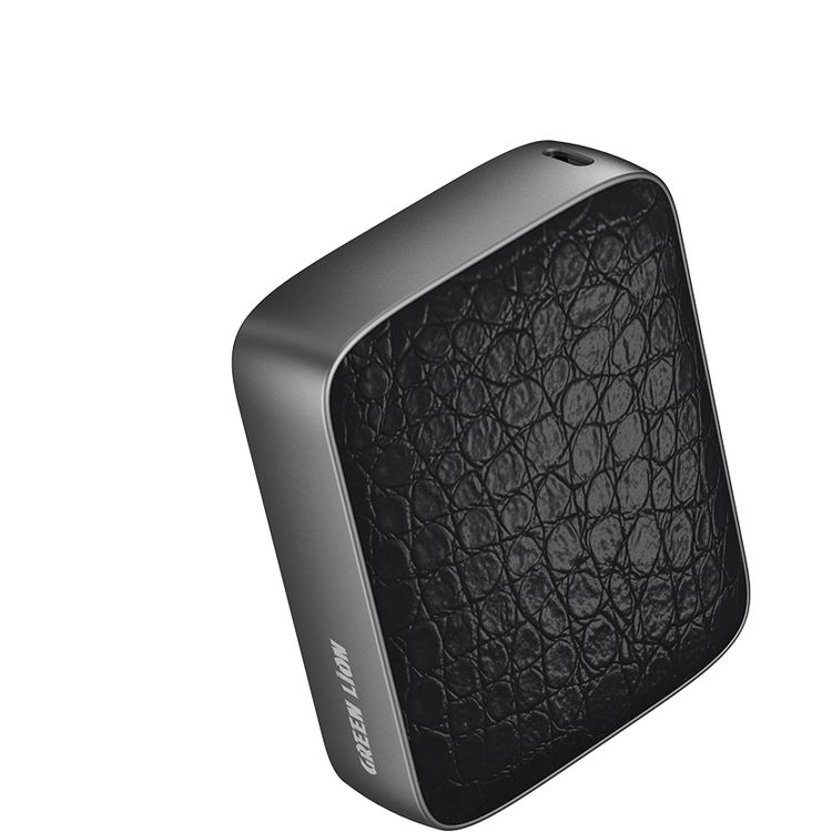 البنك الطاقة الأخضر لايون VALMONT بقوة 10000mAh مع جلد PU فاخر، شحن سريع بقدرة 45W PD، معتمد للرحلات الجوية، شاشة TFT، شحن QC18W - أسود