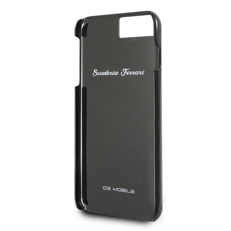CG MOBILE Ferrari Heritage 488 Genuine Leather Hard Phone Case Compatible for iPhone 7 / 8 Plus | Shock & Scratch Resistant Mobile Case Officially Licensed - Black