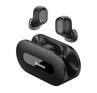 Baseus Bowie EZ10 True Wireless Earphones, Built-in Microphone, Ergonomic Design, 1.5 Hours Battery Charging Time, 10 m Operating Distance - Black