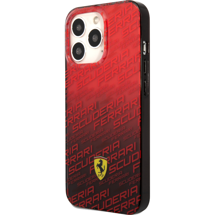Ferrari PC/TPU Scuderia Dyed Bumper  Case, Drop protection, Compatible with iPhone 13 Pro - Red