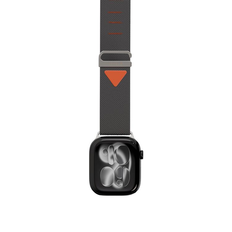 Levelo York Nylon Watch Strap with Adjustable Strap Fit, Unique Woven Structure, Lightweight Nylon, Quick Strap Setup, Unique Woven Structure, Sweat & Water Resistant, 135mm – 210mm Fit Size Range, Adjustable G-Buckle Closure Type - Gray