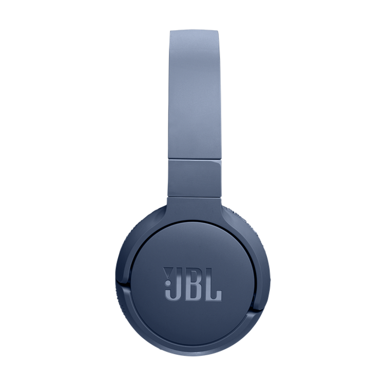 JBL T670 Over-Ear Noise Cancelling Bluetooth Stereo Wireless Headphone, Up to 70Hours Battery Life, Multi-Point Connection, Flat-fold design, Detachable Cable, Audio cable, Speed charge - Blue 