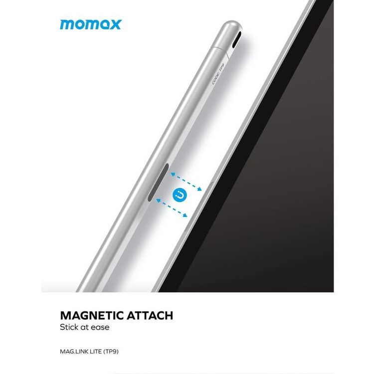 Mag.Link Pro Magnetic Charging Active Stylus Pen of Momax - Space Gray