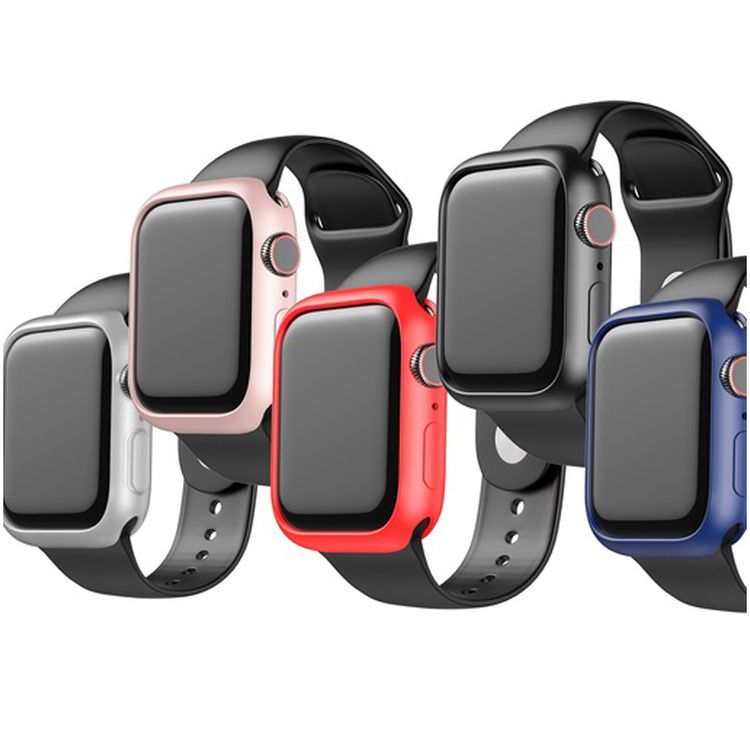 Green Lion Stylin Guard Pro Case for Apple Watch 44mm with 360° Protection, Bubble Free, Scratch Proof, Water Resistant Material, Ultra-thin Double Layer, Hallow Back Design - Red