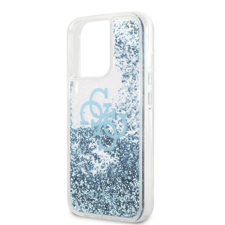 CG MOBILE Guess Liquid Glitter Case with 4G Electroplated Logo Compatible for iPhone 13 Pro Max (6.7") Anti-Scratch, Easy Access to All Ports, Shock Absorption