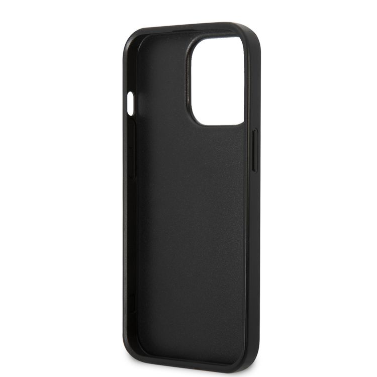 USPA PU Leather Case with Tricolor Stitches & Initials Full Protection iPhone 14 Pro Max Compatibility - Blue