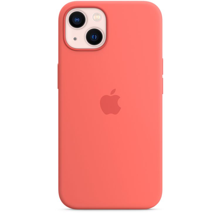 Apple Silicone Case with MagSafe Compatible for iPhone 13 (6.1") – Pink Pomelo