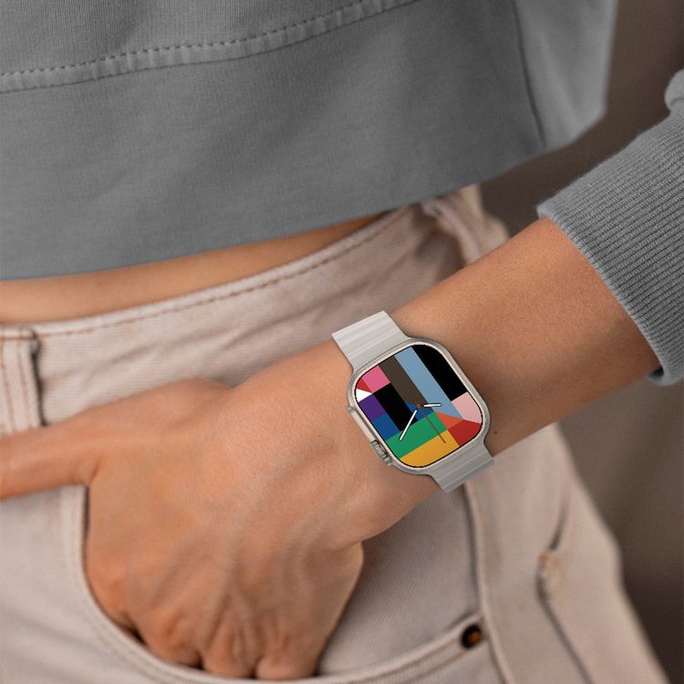 Green Lion Communicate Ultra Smart Watch with 1.85" Amoled Screen Dispaly, 280mAh Battery Capacity, Wireless Charging, AI Voice Assistant, 125 MB Flash Storage, 3-5 Days Working Time - Silver