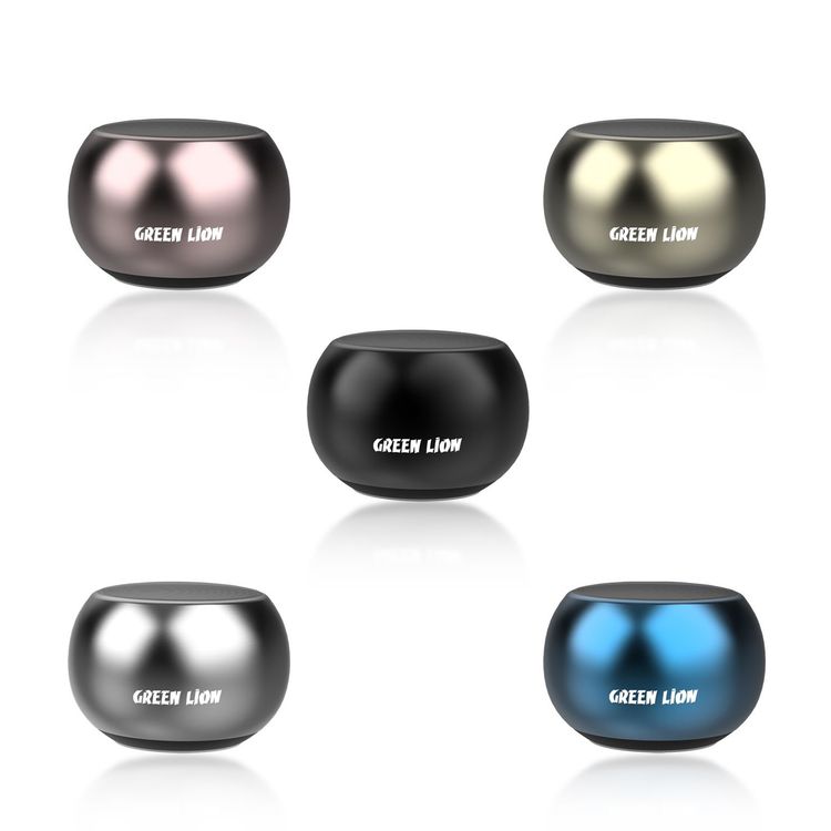 Green Lion Mini Soundcore Super Portable Bluetooth Speaker, Up to 4 Hours Play Time, 3W Speaker Output, 2 Hours Recharge Time, Bluetooth 5.0, 450mAh Battery - Silver