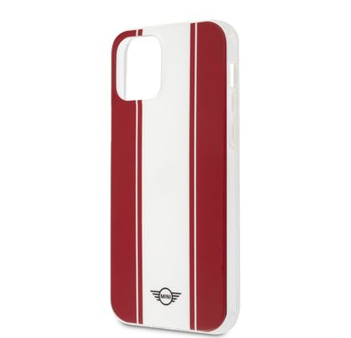 CG Mobile Mini Cooper PC/TPU Horizontal Stripes Hard Case, Shock Resistant, Scratches Resistant, Easy Access to All Ports, Cameras, Compatible for iPhone 12 Mini ( 5.4" )