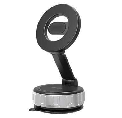 حامل شفط Porodo Blue Clingx MagSafe، دوران قاعدة 270 درجة، تشغيل بيد واحدة، زاوية مشاهدة مرنة، قاعدة شفط مقاومة للحرارة، مصنوع من مادة ABS وPC - أسود