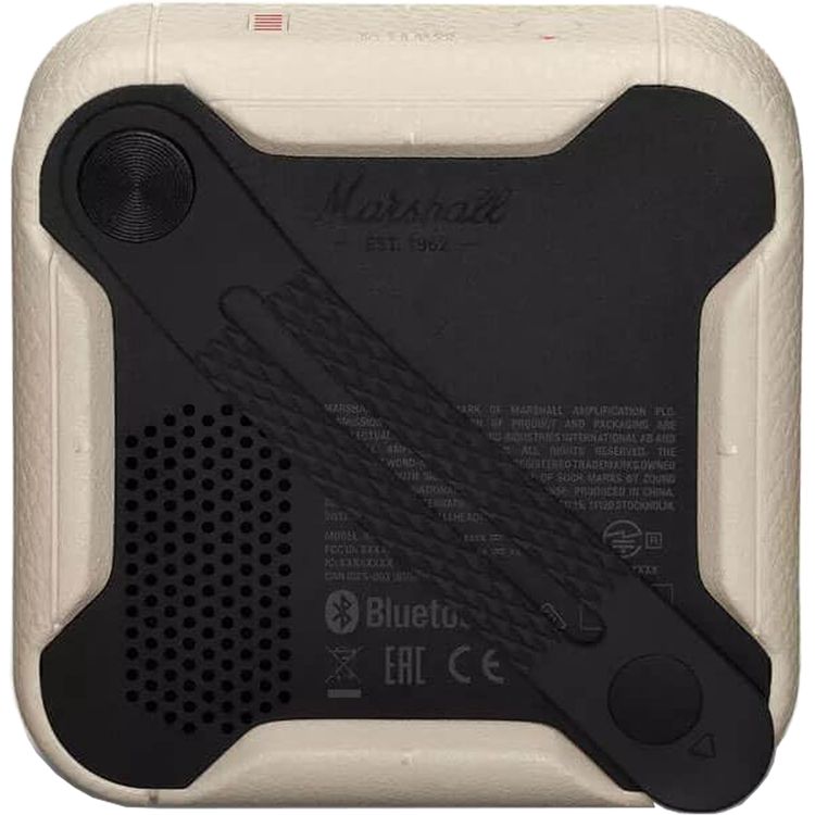 مارشال ويلين مكبر صوت محمول لاسلكي مدمج بتقنية البلوتوث إصدار 5.1، مقاوم للماء بمعيار IP67، وقت شحن 3 ساعات، حتى 15 ساعة من وقت التشغيل، مدى البلوتوث 10 أمتار، تصميم محمول.