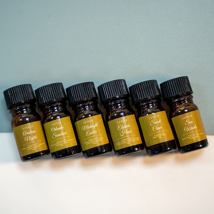 مجموعة زيوت عطرية من Levelo تحتوي على 14 نوعًا مختلفًا من العطور، حجم كل زيت عطري 5 مل، الحجم الإجمالي 70 مل، مركز بشكل عالي، مواد طبيعية، بدون عطور صناعية - أبيض