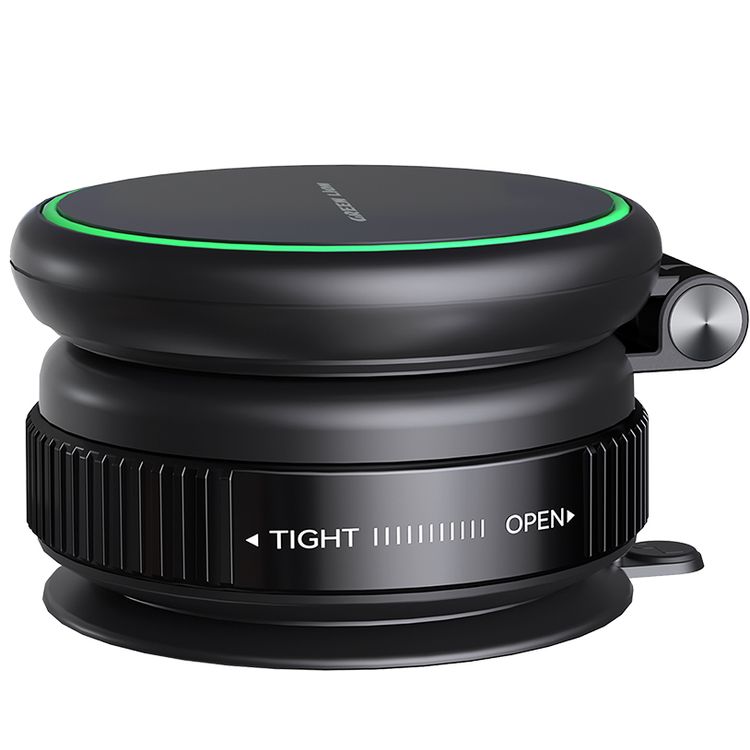 Green Lion GX-41 Suction Phone Holder with 1kg Adsorption Force, Magsafe Compatible, Swivel Lock Base, Wide Compatibility, Aluminum Alloy Arm, Foldable & Adjustable - Black 