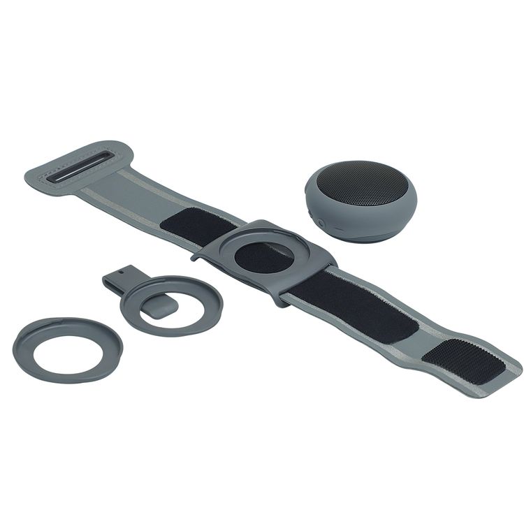 Porodo Soundtec Wristsound Active Wireless Speaker with Sleeper Mode, 3W Speaker, 8.5 Hours Working Time, 1.5 Hours Recharge Time, USB Type-C Charging Port,  Bluetooth V5.3 - Black