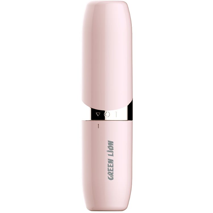Green Lion Facial Hair Remover with Stainless Steel Blade & LED Indicator, 1W Power, 1000 RPM Motor Speed, Replaceable AA Battery, Protective Cover, Skin Friendly, Ergonomic Design - Pink