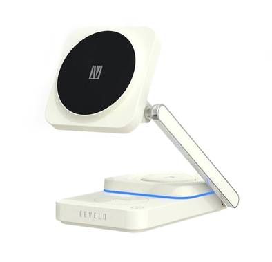 Levelo Aurora 3-in-1 Wireless Charger - White