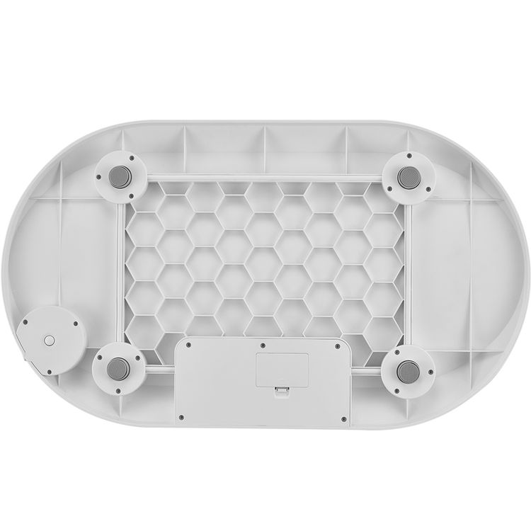 Porodo Lifestyle MiniMeasure Electric Digital Baby Scale with 40kg Weight Capacity, High Precision Sensor, Unit Conversion Sensor, 150cm Measuring Tape, Tare and Hold Function, Weight Lock Display, Built-in Ruler, 5g Division, 3× AAA Batteries Power Supply - White