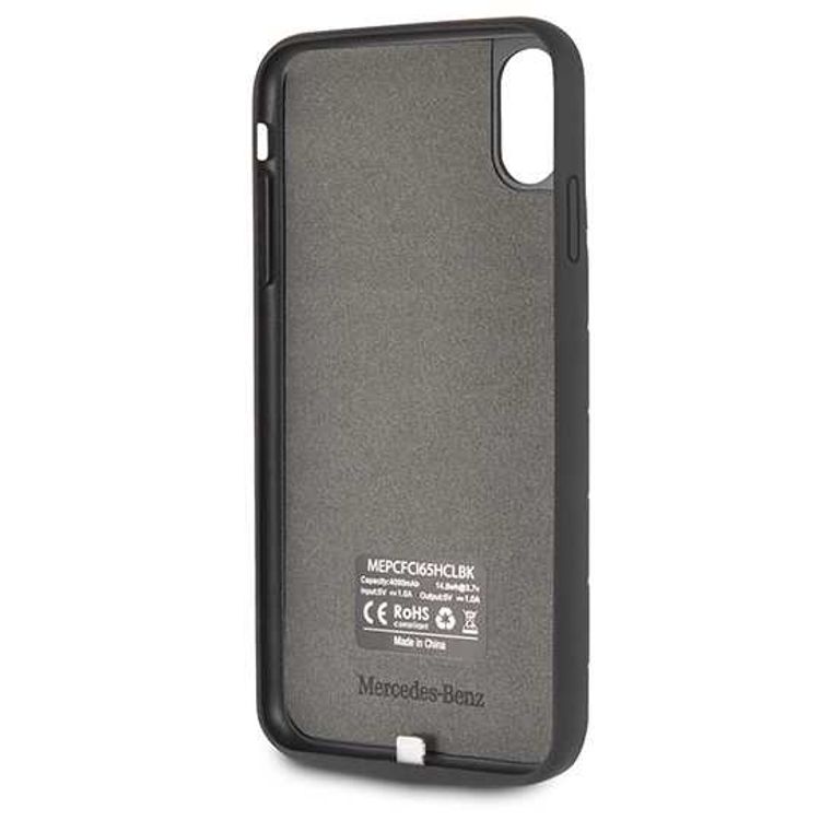 Mercedes-Benz Full Cover Power Case 4000mAh ( Rubber Finish ) for iPhone Xs Max - Black
