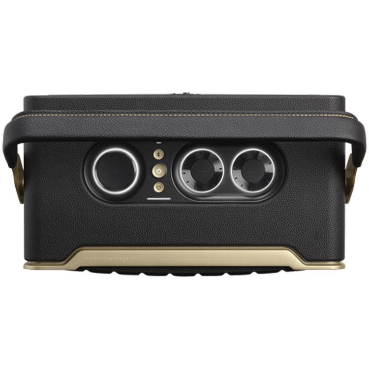 مكبر صوت منزلي ذكي محمول JBL Authentics 300 مزود بشبكة Wi-Fi ومساعد صوتي ومدة تشغيل موسيقى تصل إلى 8 ساعات وبلوتوث 5.3 وبطارية ليثيوم أيون 4800 مللي أمبير في الساعة ومدة شحن 3.5 ساعة - أسود 