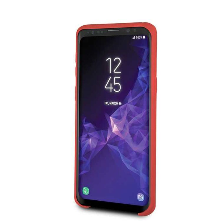 CG MOBILE Ferrari SF Silicone Phone Case Compatible for Samsung Galaxy S9 | Protective Mobile Case Officially Licensed - Red